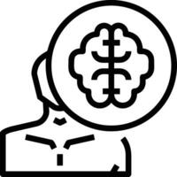 Brain idea symbol icon vector image. Illustration of the creative intelligence think design image. EPS 10