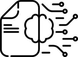 Brain idea symbol icon vector image. Illustration of the creative intelligence think design image. EPS 10