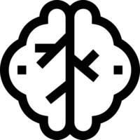 Brain idea symbol icon vector image. Illustration of the creative intelligence think design image. EPS 10