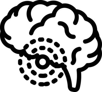 Brain idea symbol icon vector image. Illustration of the creative intelligence think design image. EPS 10