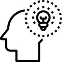 Brain idea symbol icon vector image. Illustration of the creative intelligence think design image. EPS 10