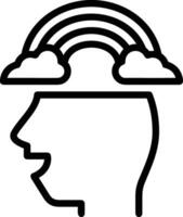 Brain idea symbol icon vector image. Illustration of the creative intelligence think design image. EPS 10