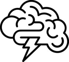 Brain idea symbol icon vector image. Illustration of the creative intelligence think design image. EPS 10