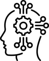 Brain idea symbol icon vector image. Illustration of the creative intelligence think design image. EPS 10