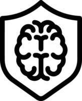 Brain idea symbol icon vector image. Illustration of the creative intelligence think design image. EPS 10