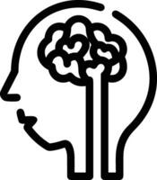 Brain idea symbol icon vector image. Illustration of the creative intelligence think design image. EPS 10