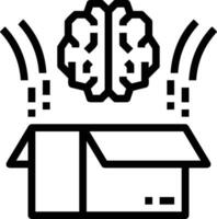 Brain idea symbol icon vector image. Illustration of the creative intelligence think design image. EPS 10