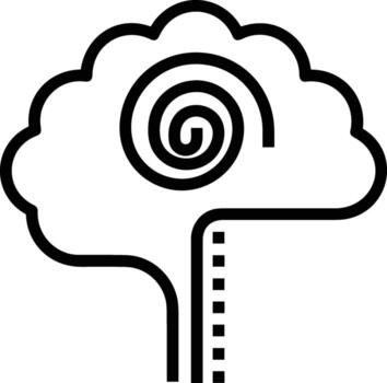 Brain idea symbol icon vector image. Illustration of the creative intelligence think design image. EPS 10