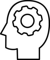 Brain idea symbol icon vector image. Illustration of the creative intelligence think design image. EPS 10