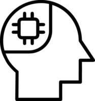 Brain idea symbol icon vector image. Illustration of the creative intelligence think design image. EPS 10