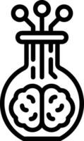 Brain idea symbol icon vector image. Illustration of the creative intelligence think design image. EPS 10