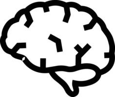 Brain idea symbol icon vector image. Illustration of the creative intelligence think design image. EPS 10