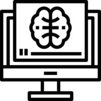 Brain idea symbol icon vector image. Illustration of the creative intelligence think design image. EPS 10