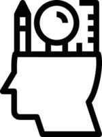 Brain idea symbol icon vector image. Illustration of the creative intelligence think design image. EPS 10