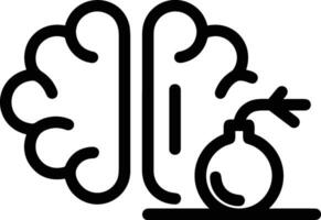 Brain idea symbol icon vector image. Illustration of the creative intelligence think design image. EPS 10