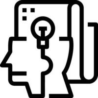 Brain idea symbol icon vector image. Illustration of the creative intelligence think design image. EPS 10