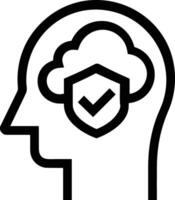 Brain idea symbol icon vector image. Illustration of the creative intelligence think design image. EPS 10