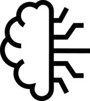 Brain idea symbol icon vector image. Illustration of the creative intelligence think design image. EPS 10