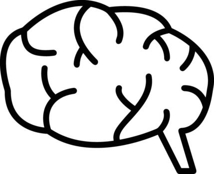 Brain idea symbol icon vector image. Illustration of the creative intelligence think design image. EPS 10