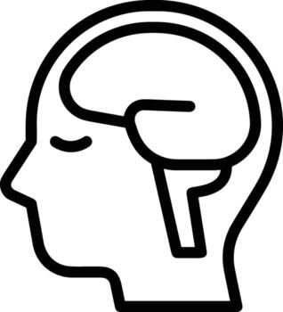Brain idea symbol icon vector image. Illustration of the creative intelligence think design image. EPS 10