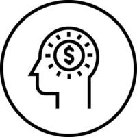 Brain idea symbol icon vector image. Illustration of the creative intelligence think design image. EPS 10