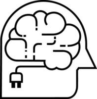 Brain idea symbol icon vector image. Illustration of the creative intelligence think design image. EPS 10