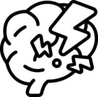 Brain idea symbol icon vector image. Illustration of the creative intelligence think design image. EPS 10