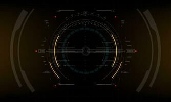 HUD sci-fi interface screen view digital data design virtual reality futuristic technology display vector