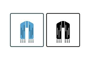 Scarf Icon. Icon related to clothes. suitable for web site design, app, user interfaces. solid icon style. Simple vector design editable