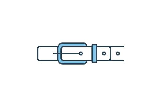cinturón icono. icono relacionado a ropa. adecuado para web sitio diseño, aplicación, usuario interfaces línea icono estilo. sencillo vector diseño editable