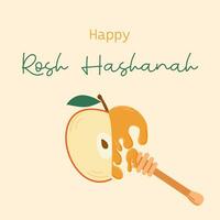 Rosh Hashanah Jewish New Year greeting card.Poster, postcard, poster, banner template vector