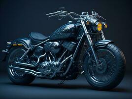 Conceptual design of A custom motorcycle isolated on various background photo