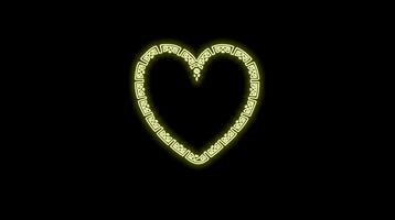 animiert glühend bunt Neon- Herz video