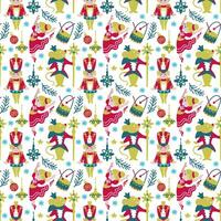 Christmas pattern. Ballet Nutcracker. Christmas tale. Seamless pattern for fabric, wrapping, textile, wallpaper, apparel. Vector