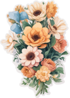 flor ramo de flores ilustración con ai generativo png