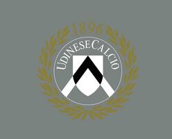 Udinese Calcio Club Logo Symbol Serie A Football Italy Abstract Design Vector Illustration With Gray Background