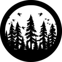 Forest, Minimalist and Simple Silhouette - Vector illustration