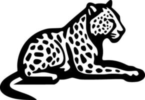 leopardo, minimalista y sencillo silueta - vector ilustración