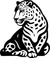 leopardo - minimalista y plano logo - vector ilustración