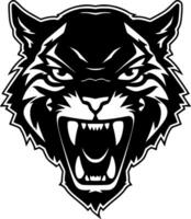 Panther, Black and White Vector illustration