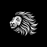 Lion, Black and White Vector illustration