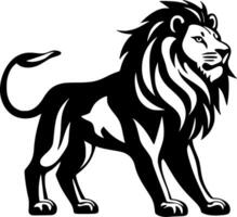 Lion - Black and White Isolated Icon - Vector illustration