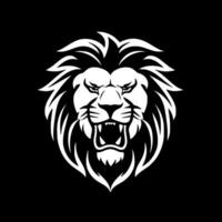 Lion - Black and White Isolated Icon - Vector illustration