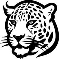 leopardo, minimalista y sencillo silueta - vector ilustración