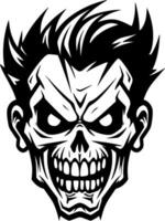 Skull - Black and White Isolated Icon - Vector illustration