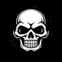 Skull, Black and White Vector illustration