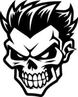 Skull - Black and White Isolated Icon - Vector illustration