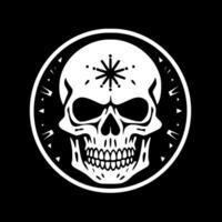 Skull - Black and White Isolated Icon - Vector illustration