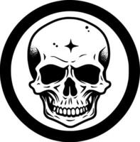 Skull, Black and White Vector illustration