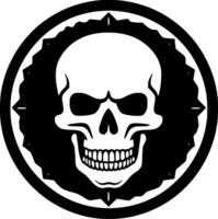 Skull - Black and White Isolated Icon - Vector illustration